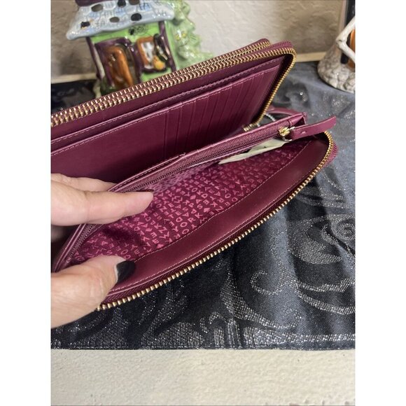 Kate Spade NY Cherry Large Double Zipper Leather Wallet - Picture 3 of 10